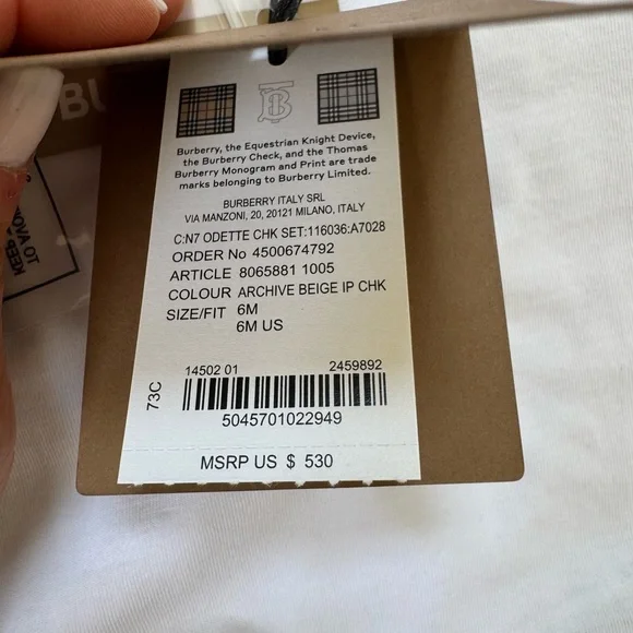 NWT! Burberry baby 2 pc dress set - Picture 8 of 8